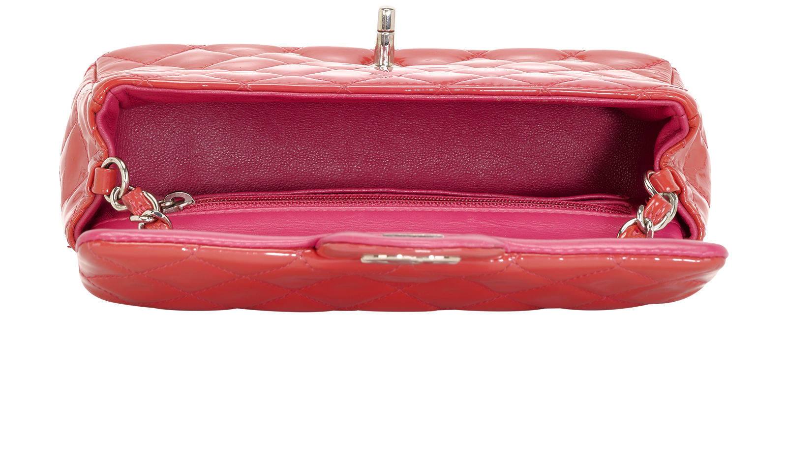 Mini Rectangular Flap, &pound;3,400, Handbags, Red, Patent Leather, Other view